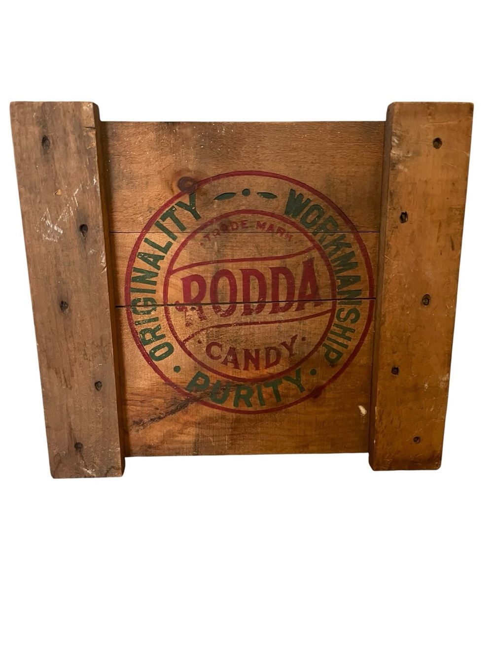 Vintage Rodda Candy Rustic Wooden Crate Panel - Picture 2 of 4